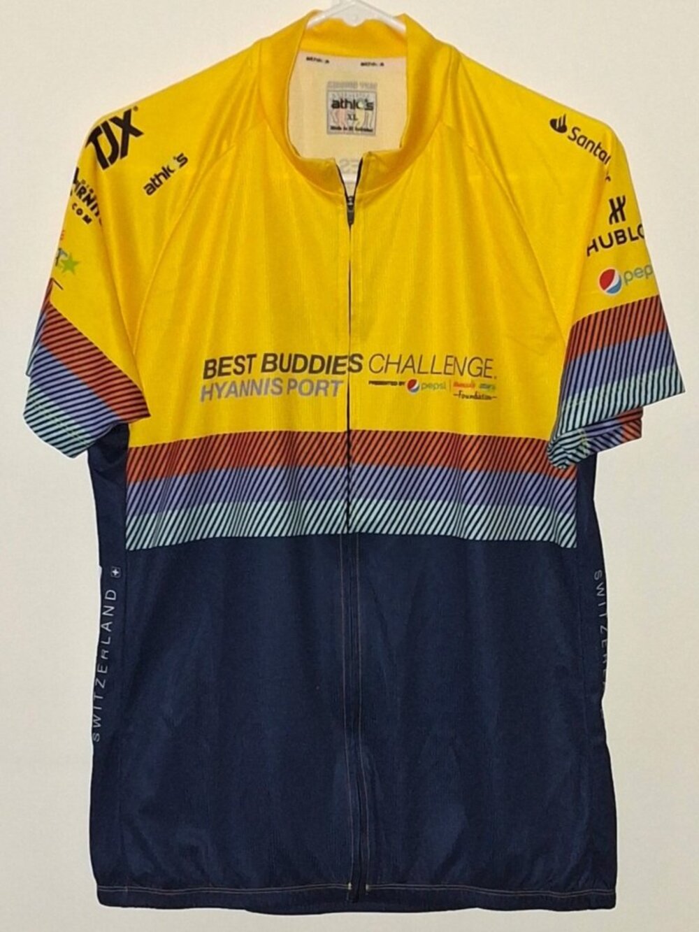 Athlos Best Buddies Hyannisport MA Keith Haring Cycling Bicycle Shirt Size XL